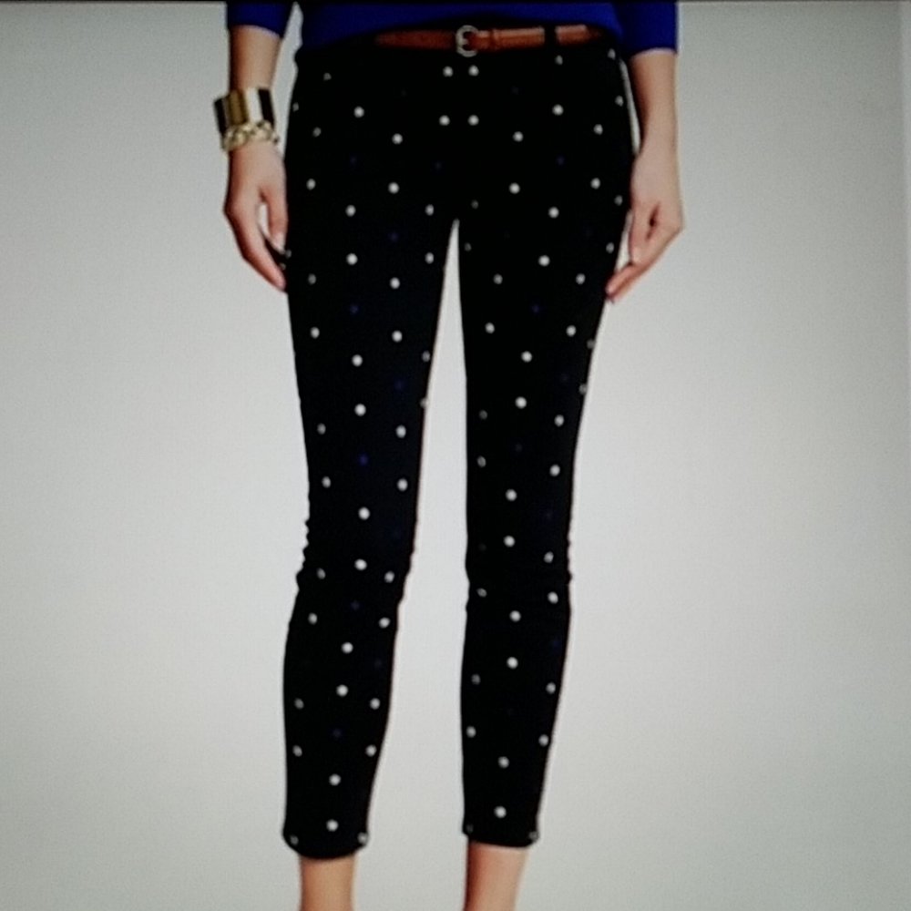 Banana Republic Polka Dot Skinny Ankle Pant